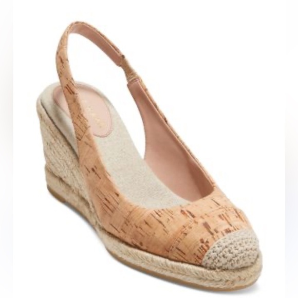 Cole Haan Women's 8.5 Slip On Slingback Espadrille Wedge Pumps Grandfoam - Picture 1 of 9